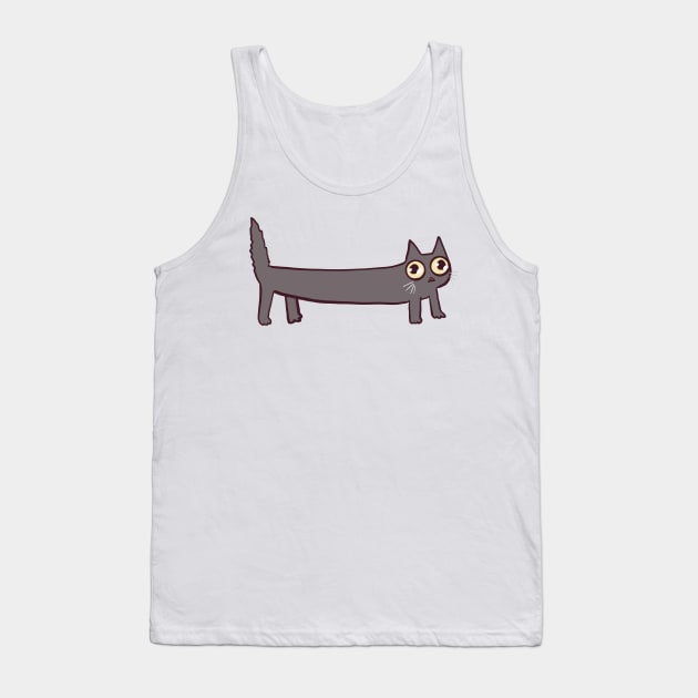 Long cat illustration Tank Top by Mayarart